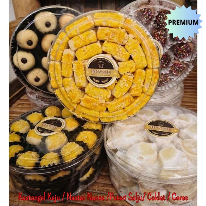 

kue lebaran nastar selai nanas / Castengel keju / puteri salju / kacang / coklat / Ceres 250 gram & 500 gram homemade