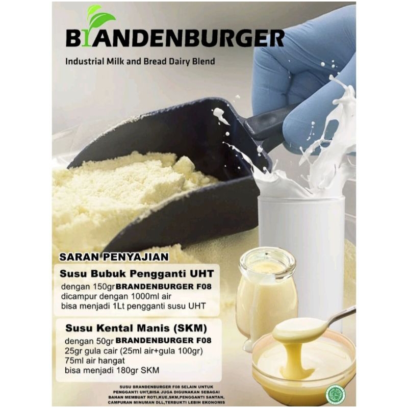 

500gr Susu bubuk Brandenburger F08 / F10NA untuk pengganti UHT / SKM / taburan kue kering