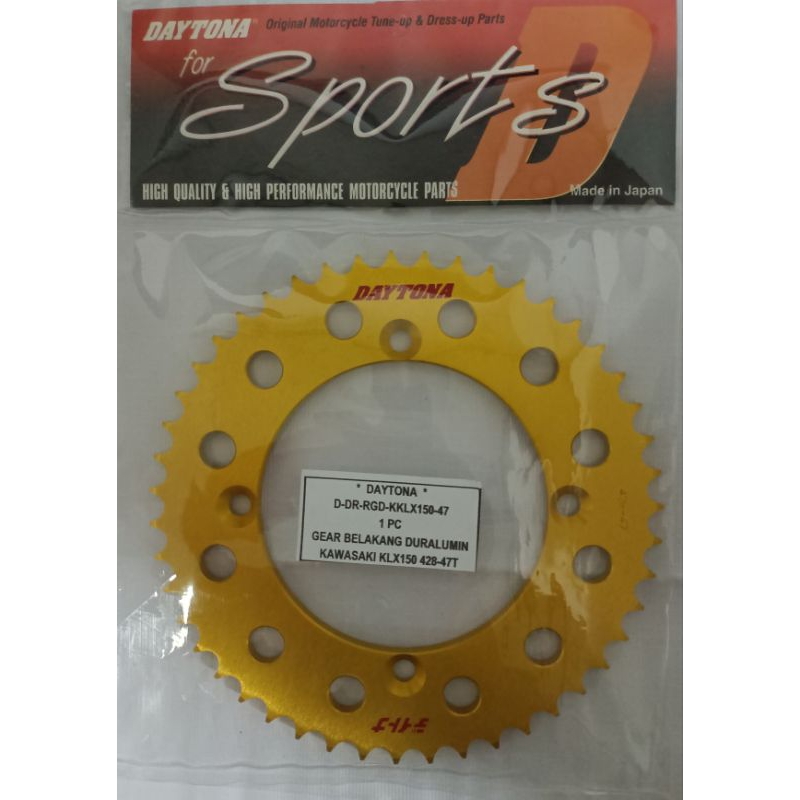 gear belakang-DAYTONA- klx150 duralumin DVX DAYTONA KLX150 428-47T-48T