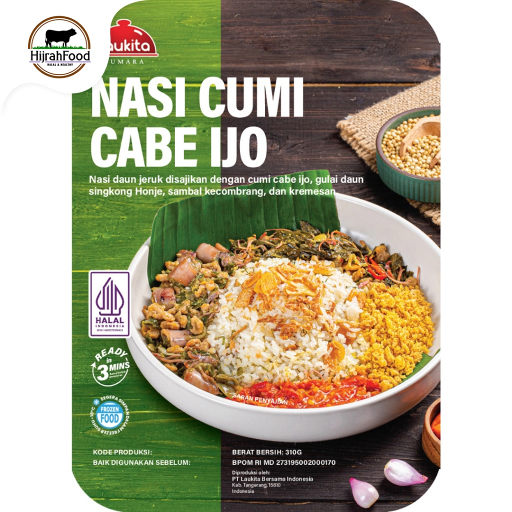 

Laukita Nasi Cumi Cabe Ijo Praktis Frozen Food Siap Saji Halal 310gr