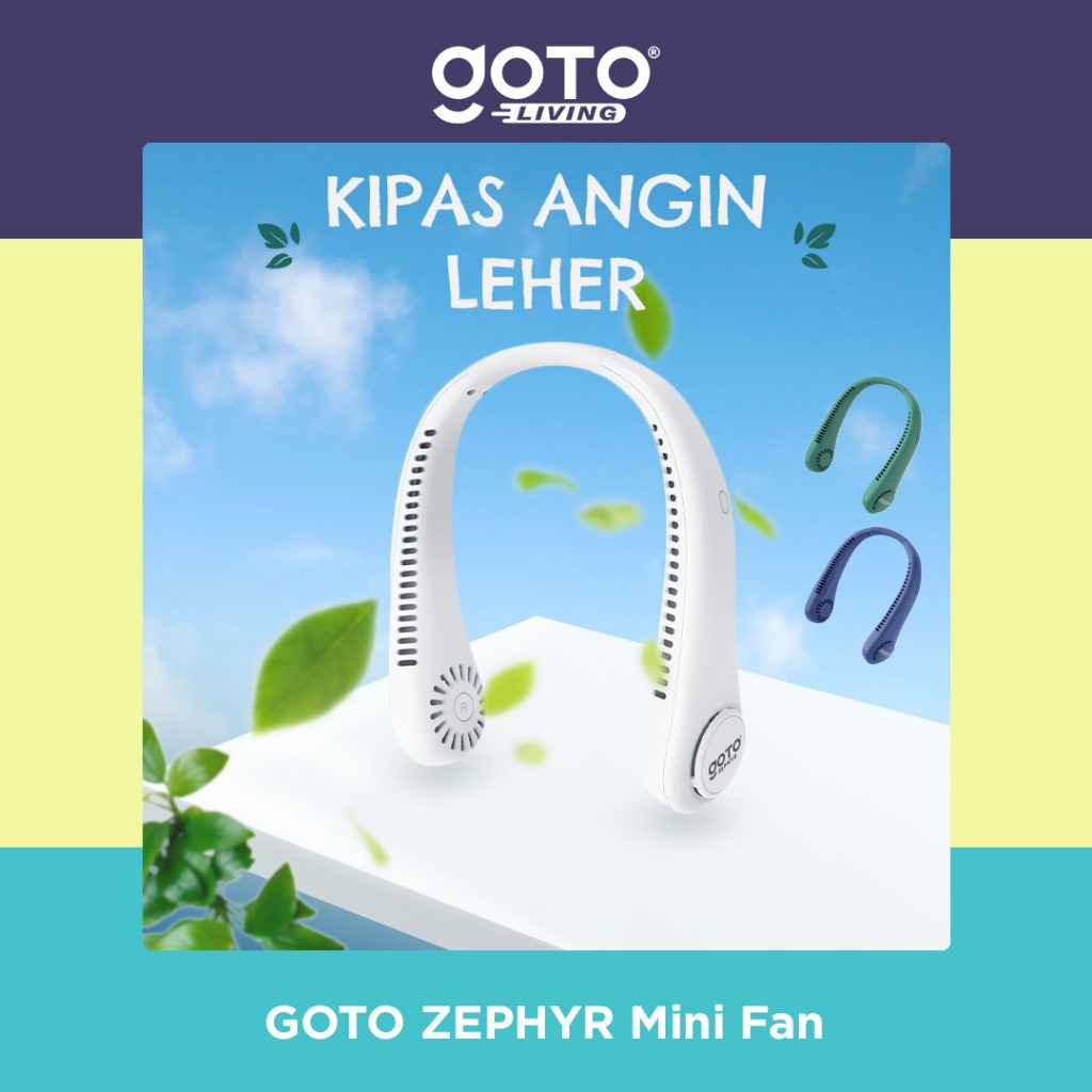 Goto Zephyr Kipas Angin Gantung Leher Mini Fan Kecil Portable USB