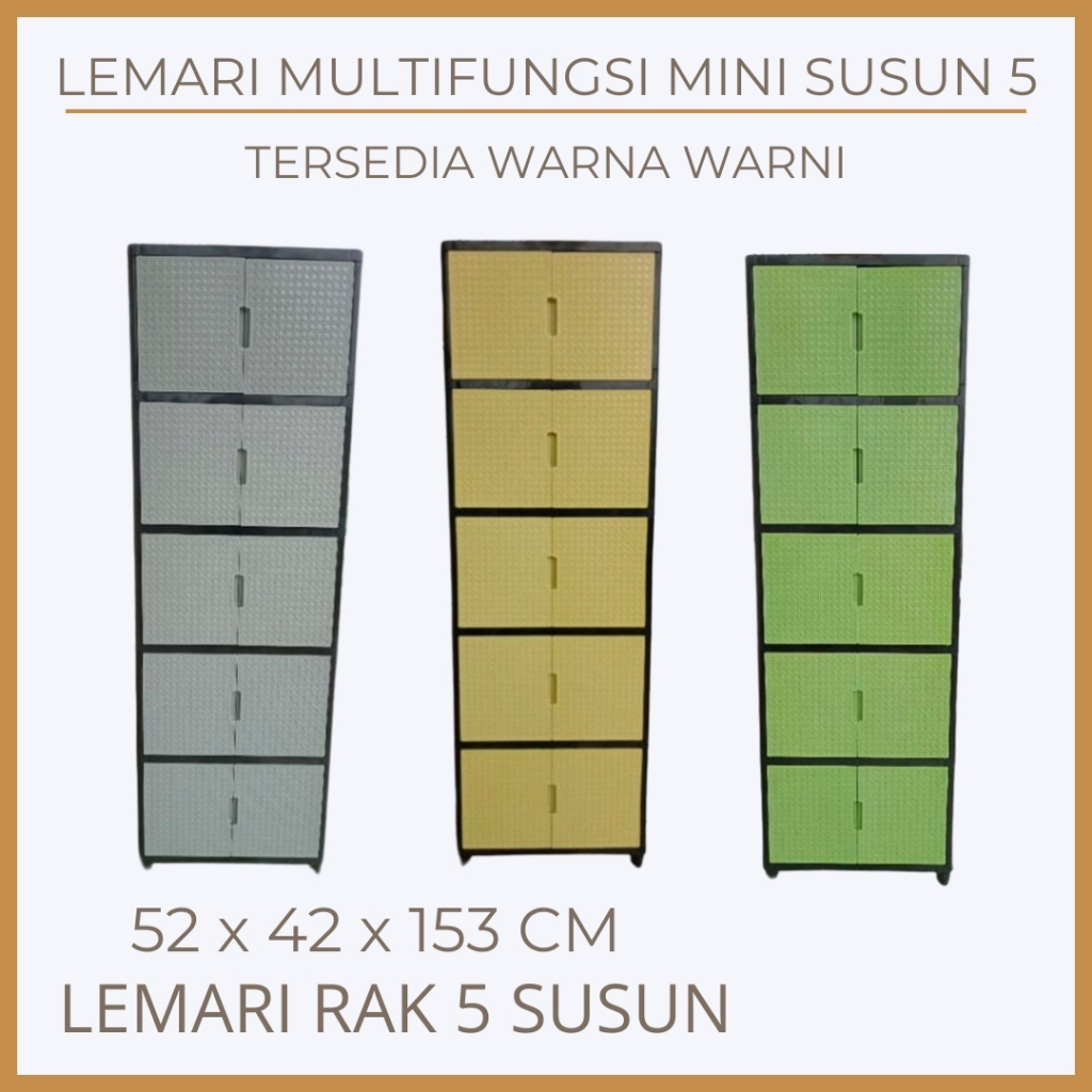 LEMARI PLASTIK SUSUN CABINET SUSUN 5 TIMYPLAST TERMURAH I LEMARI CABINET TIMYPLAST SUSUN 5