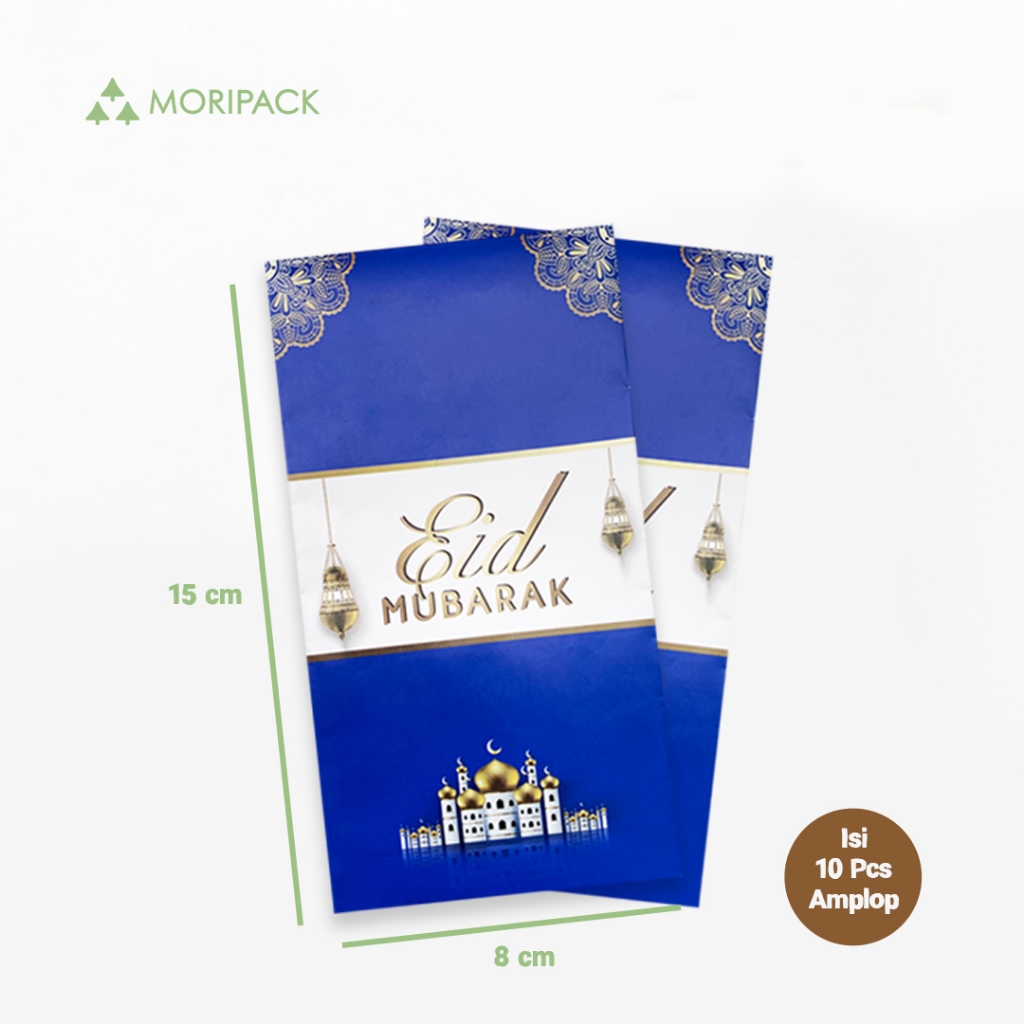 

Mori Amplop Lebaran / Eid Mubarak Biru Isi 10 Pcs