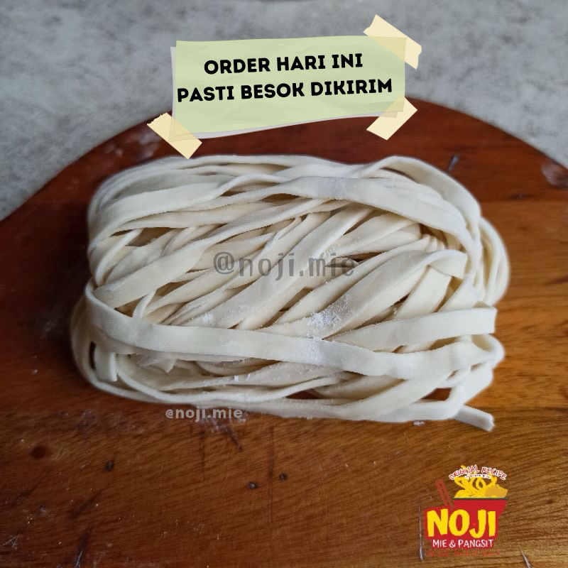 

Mie gepeng mie lebar mentah 8mm Noji 1kg