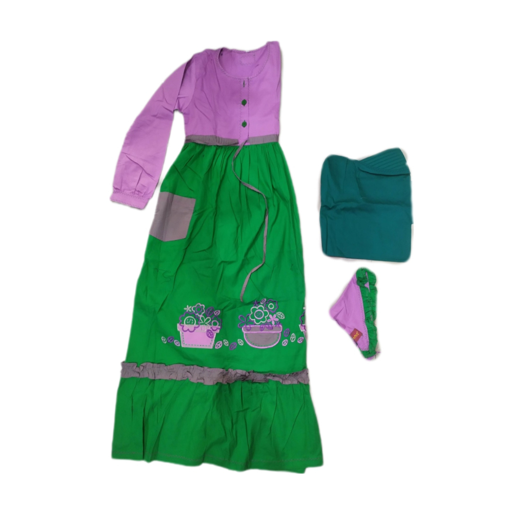 Baju Muslim Anak Dannis Perempuan Ukuran 11 untuk umur +/- 12 tahun