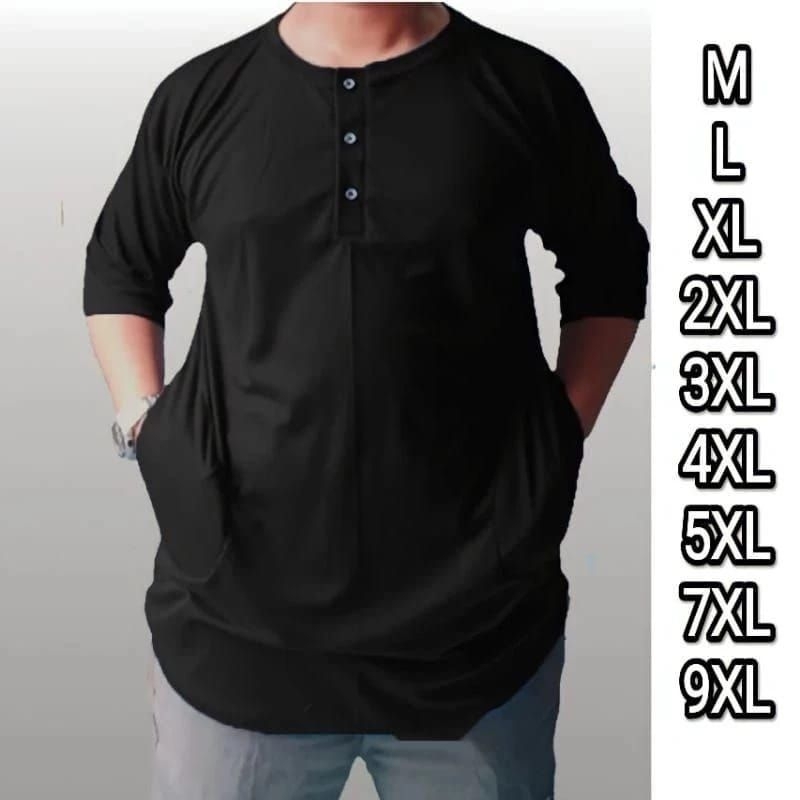 Kaos Hitam Pria Jumbo Murah Baju Kurta XL XXL XXXl