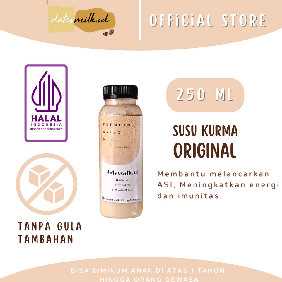 

Kirim Langsung Susu Kurma Minuman Sehat ASI Booster Untuk Ibu Hamil Dengan Kurma Premium Fresh Homemade 25 ML C34