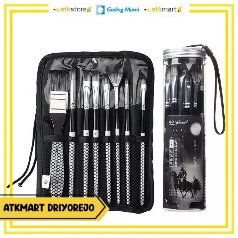 

GIORGIONE ARTISH BRUSHES G-MATE 30H ISI 8 PCS - KUAS LUKIS SET