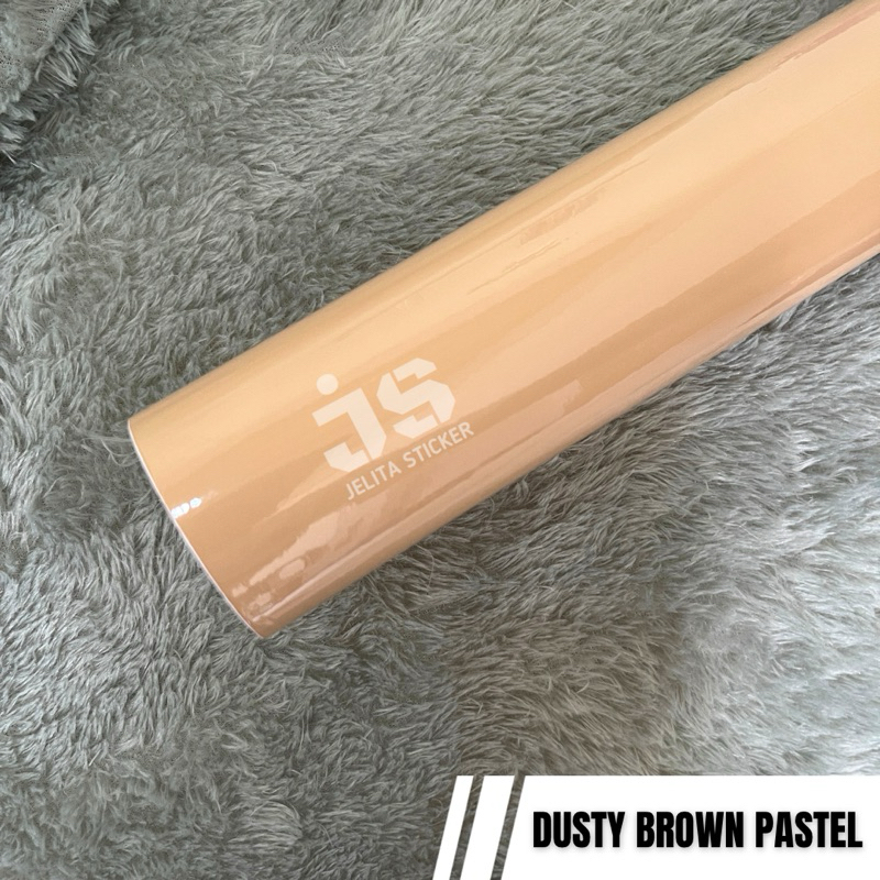 Skotlet Coklat Muda Glossy / Sticker Dusty Brown Pastel / Stiker Coklat Susu Glossy