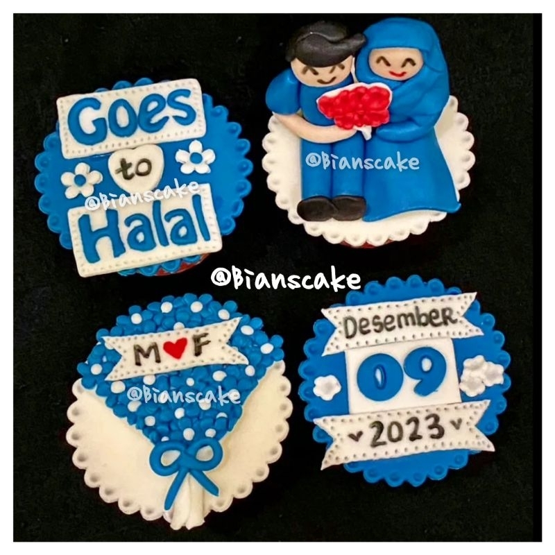 Bridal Shower Cupcake | isi 4 pcs | Cupcake Bridal Shower | Bridal Shower Cupcakes | Cupcakes Bridal