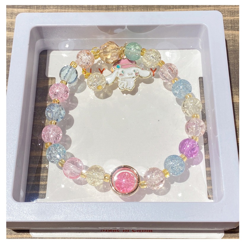 Gelang Manik-Manik Sanrio Motif Kartun Anak-anak Manik-manik Gelang Kristal Karakter Kartun Lucu -SO