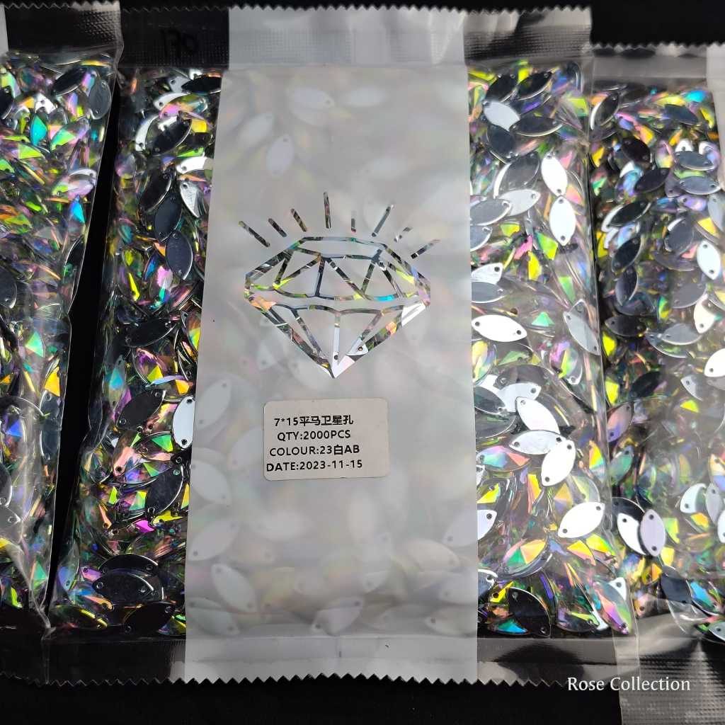 Payet / Diamond / Kristal / Mote / Payet AB Clear Pelangi PerBungkus