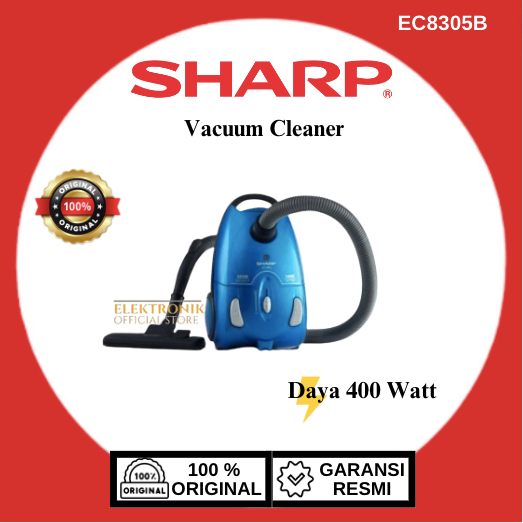 SHARP VACUUM CLEANER EC8305B 5M/EC-8305B/EC 8305B/SHARP VACUUM CLEANER/VACUM CLEANER SHARP MURAH/SHARP VACUUM CLEANER MURAH ORIGINAL BERGARANSI