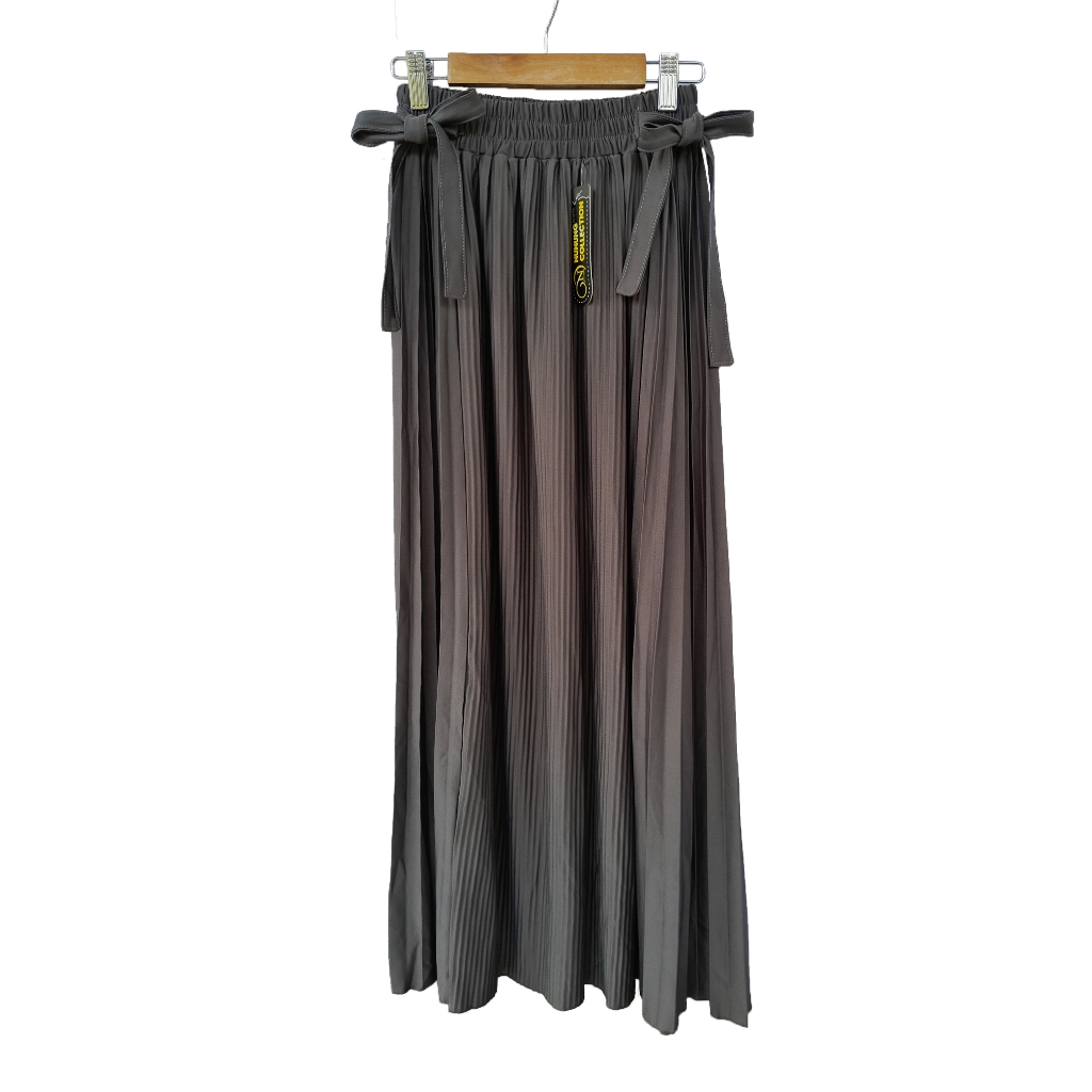 BLUEW Rok Plisket - Abu- abu Tua | Rok
