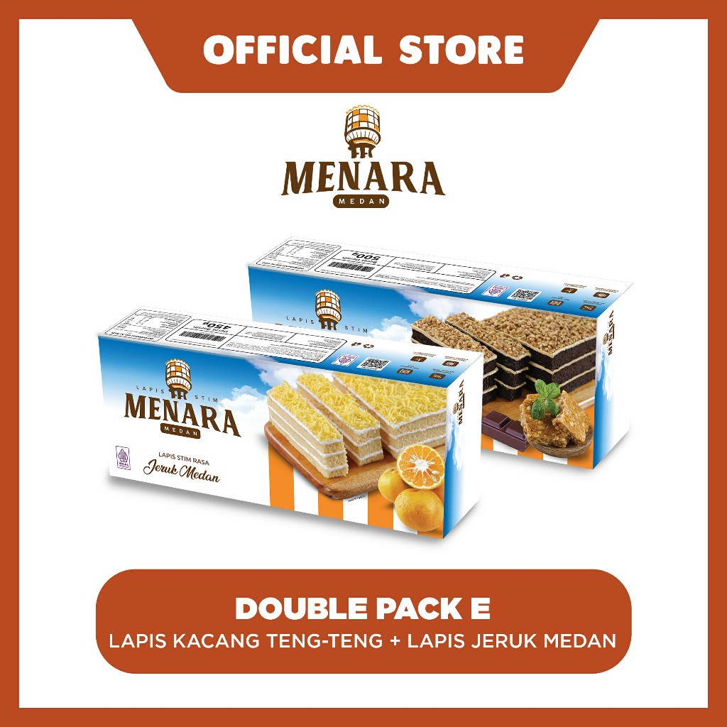 

Double Pack E (Lapis Stim Menara - Kacang Teng-Teng + Jeruk Medan)