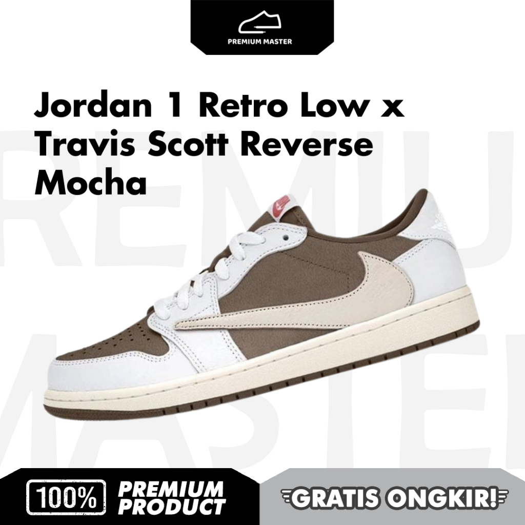 Jordan 1 Retro Low x Travis Scott Reverse Mocha