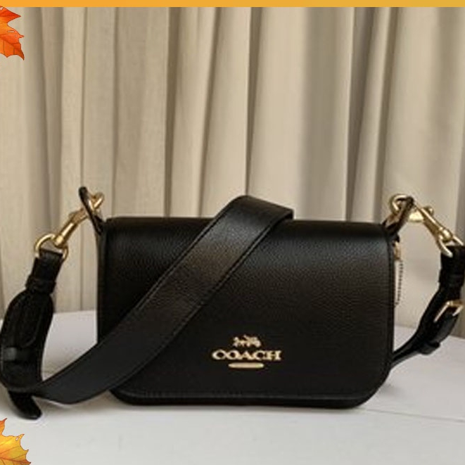 Coach  80614 Wide Shoulder Strap Crossbody One Shoulder Flap Messenger Bag