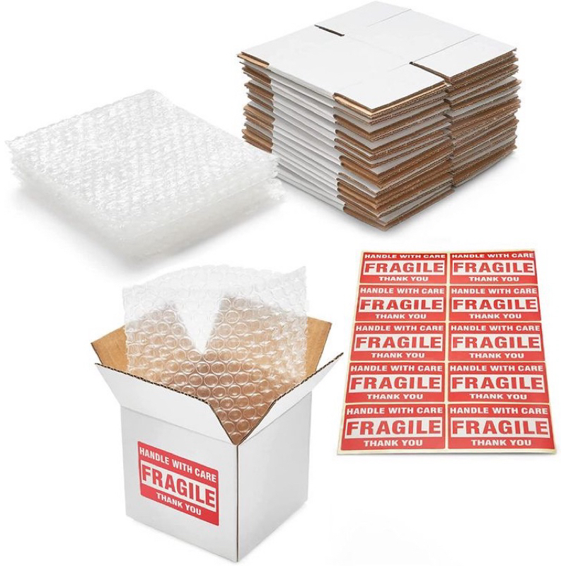 

EXTRA PACKAGING BUBBLE WRAP + BOX + FRAGILE