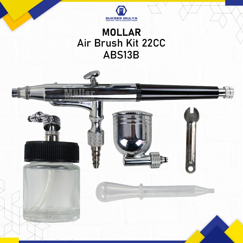 

MOLLAR ABS13B Air Brush Kit Paint Brush Spray Gun Lukis