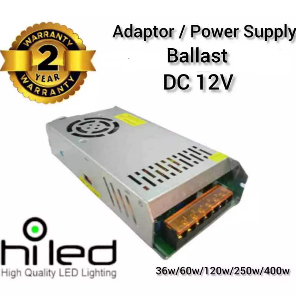HILED Adaptor / Trafo / Led Power Supply  Hiled DC 12v. Adaptor CCTV Strip. converter AC to DC. 3A -