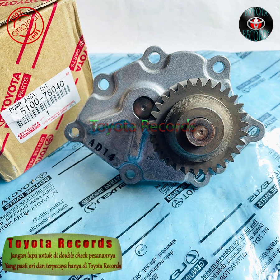 Pompa Oli Dyna WU340 & Hino Dutro HT125 HT130 Ori Toyota 15100-78040
