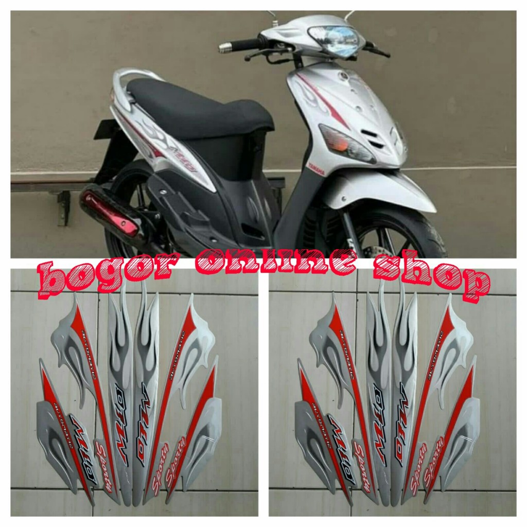 stiker motor mio sporty 2006 silver