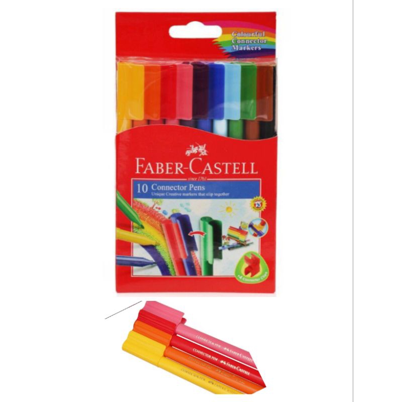 

FABER-CASTELL Connector Pen Spidol Warna 10 pcs