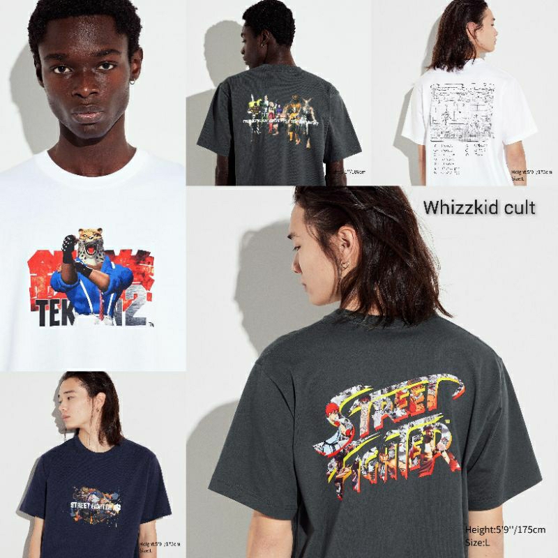 Kaos Uniqlo Street Fighter Fighting Game Legends UT Tekken Arcade Original
