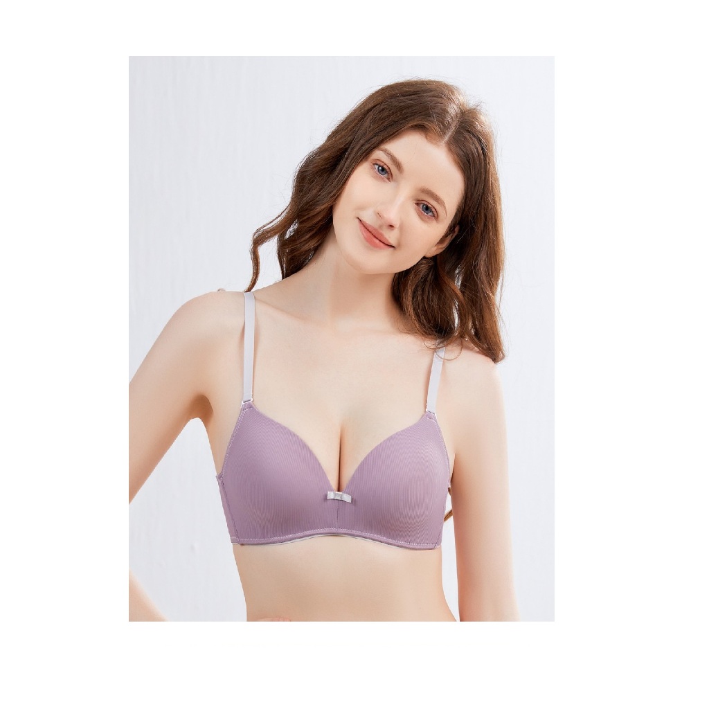Young Curves Bra Wireless Basic Microfiber Contrast Cup C, C03-10336C