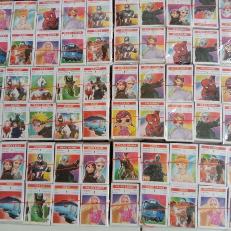 ✅ TERLARIS 10 IKAT KARTU KWARTET 3200 LEMBAR / KARTU KWARTET / MAINAN KARTU KWARTET KARAKTER