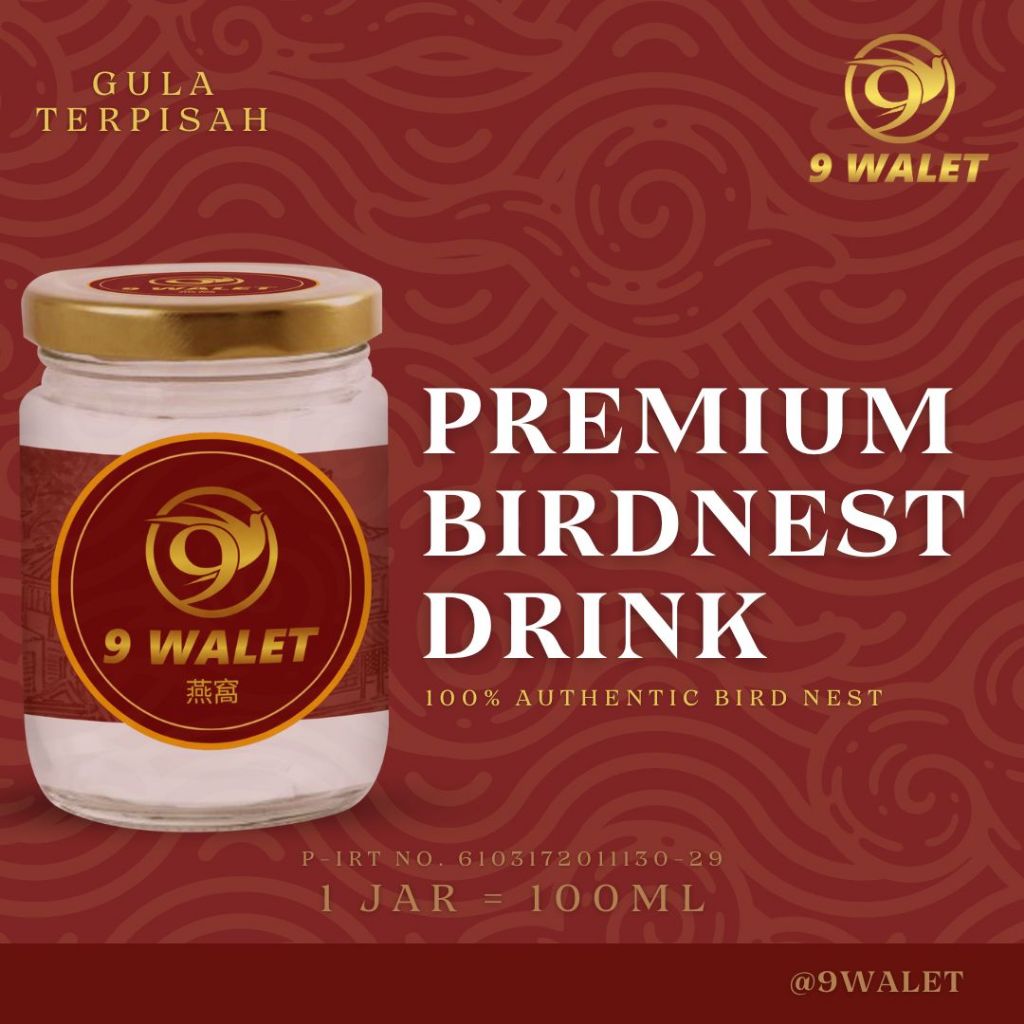 

9Walet Minuman Sarang Burung Walet Asli Premium Bird Nest