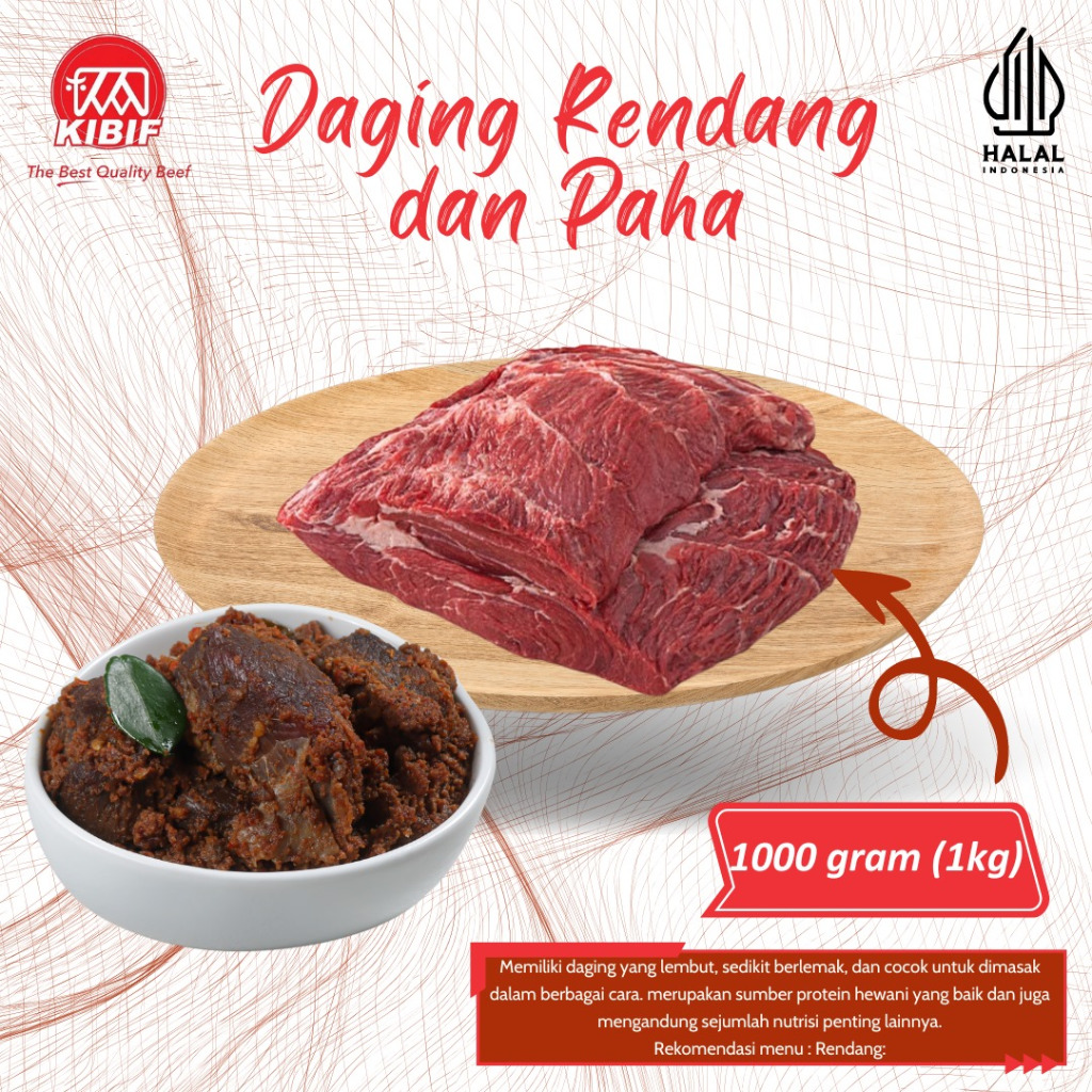 

Daging Rendang dan Paha 1kg