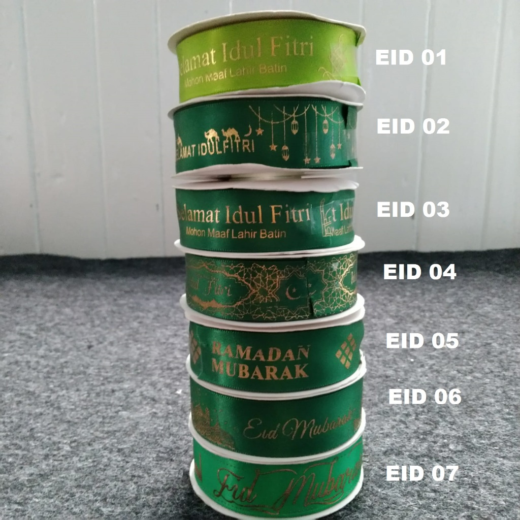 

Pita Idul Fitri Satin Lebar 2.5 cm Berbagai Ukuran Per Meter