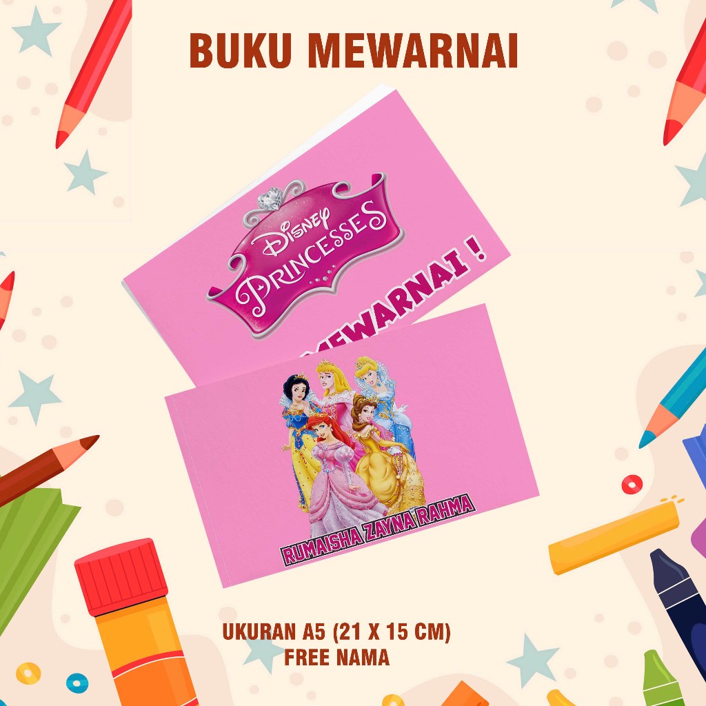 

Buku Mewarnai Disney Princess Ukuran A5