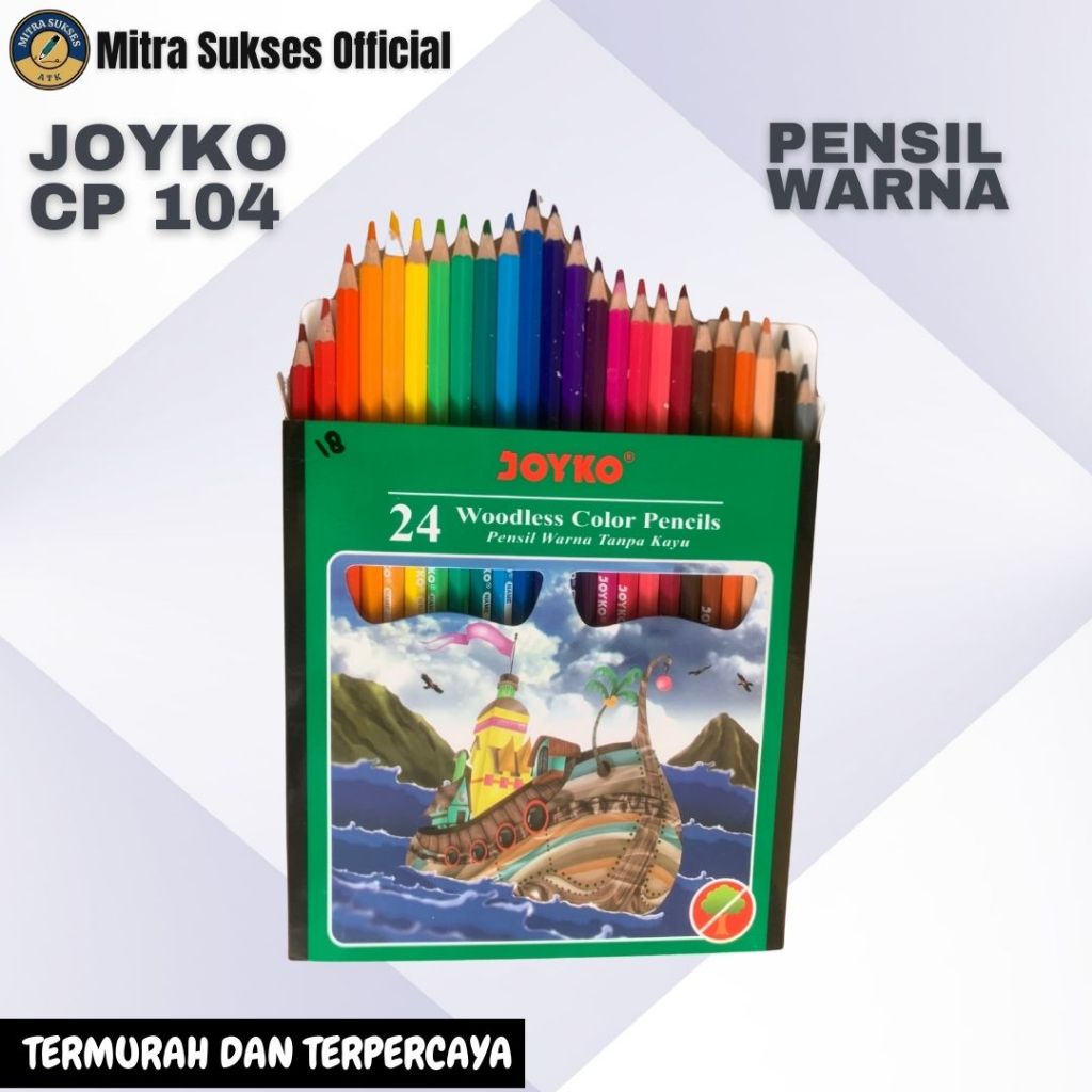 

PENSIL WARNA JOYKO PANJANG 24 WARNA CP 104