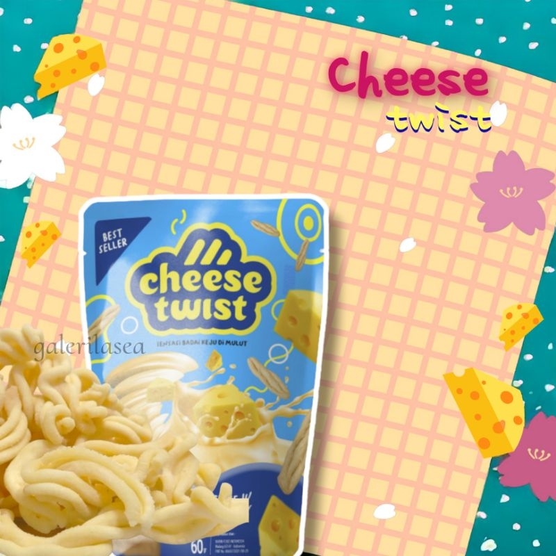 

Cheese Twist Cheese Stick Keju Premium Stik Keju Twist 60 Gram