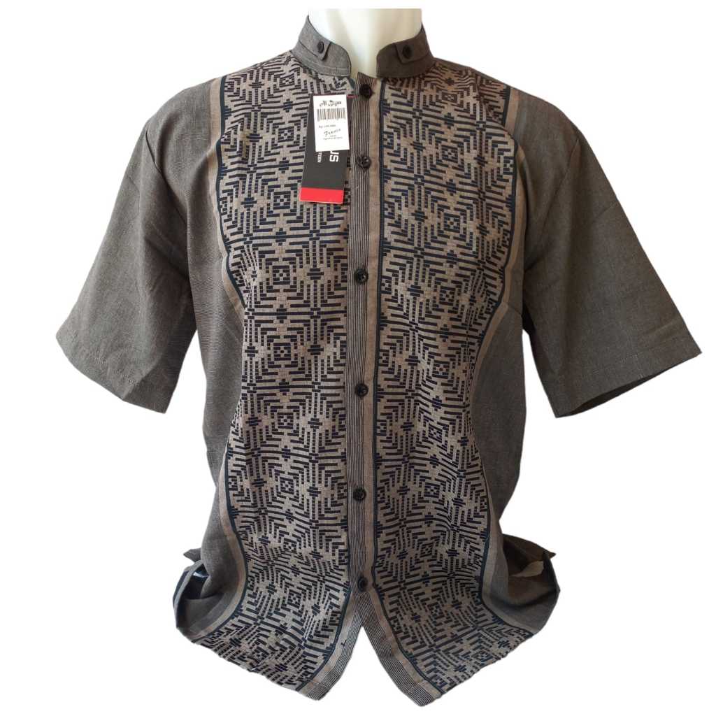 Baju Koko Pria Dewasa / koko modern size  M L XL  Lengan Pendek Bordir Al Bagus