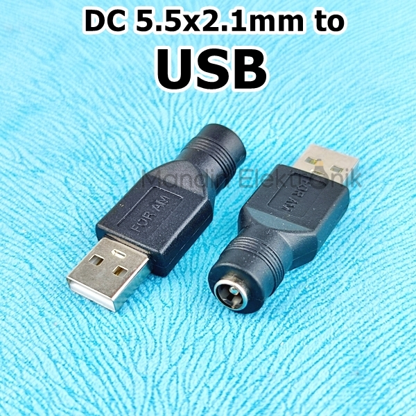 Adapter Converter DC Female 5.5 x 2.1 mm to USB - Jack DC to USB