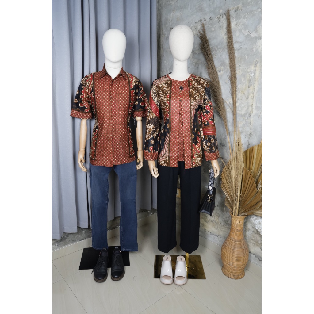 Batik couple blouse | batik pasangan | couple blouse batik