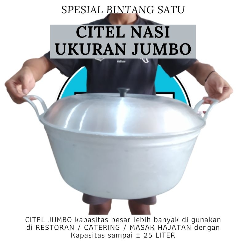 Panci Citel Jumbo No.22 spesial Bintang satu ukuran 25 liter Panci Citel Serbaguna anti lengket