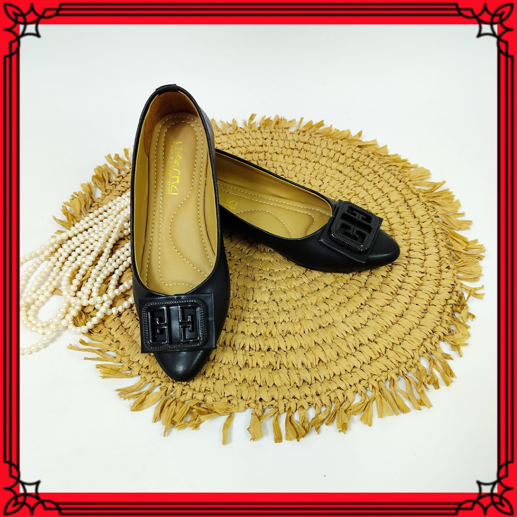 Sepatu Pansus Flat Wanita Flatshoes Kasual Pesta Kerja Main Cewek Dewasa Terbaru FSPDR02