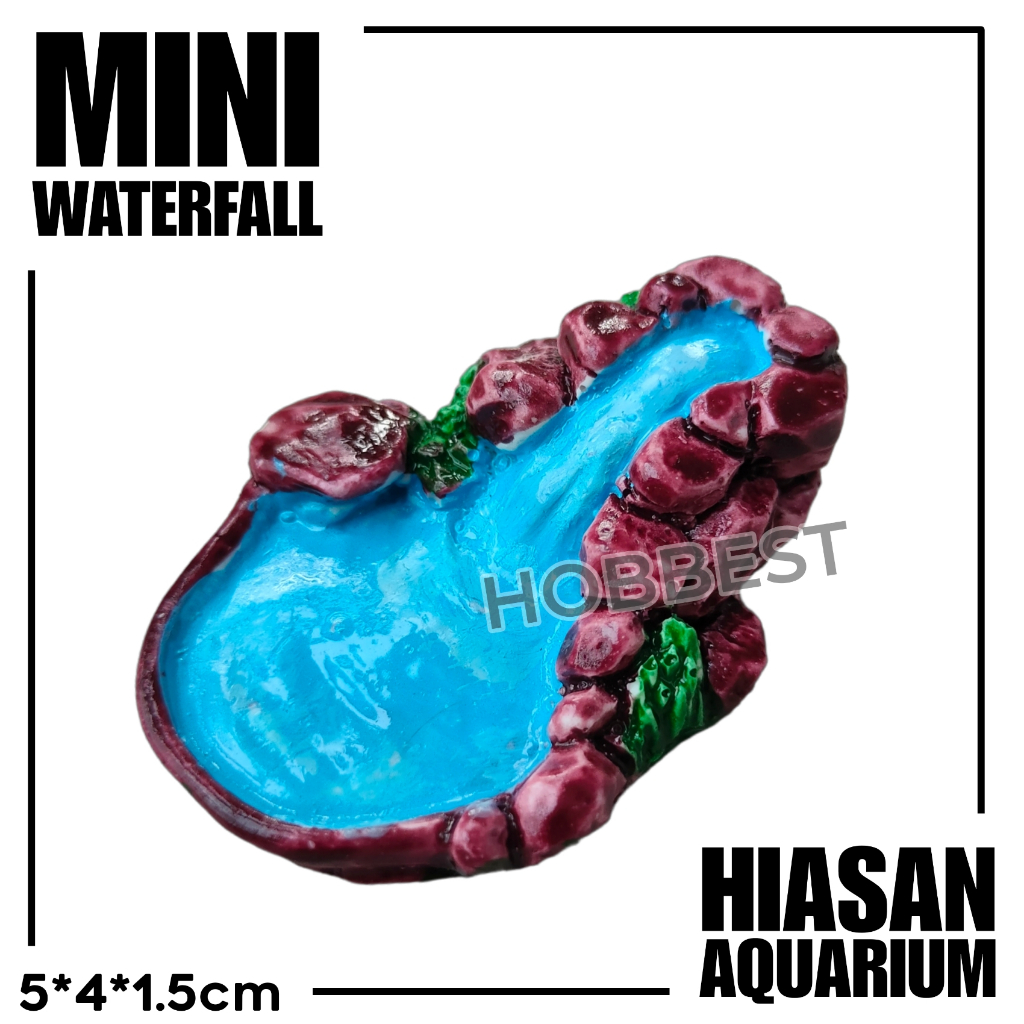Hiasan Aquarium MINI WATERFALL - Miniatur Air Terjun Kecil Ornament Pajangan Diorama Aqua Scape Akua