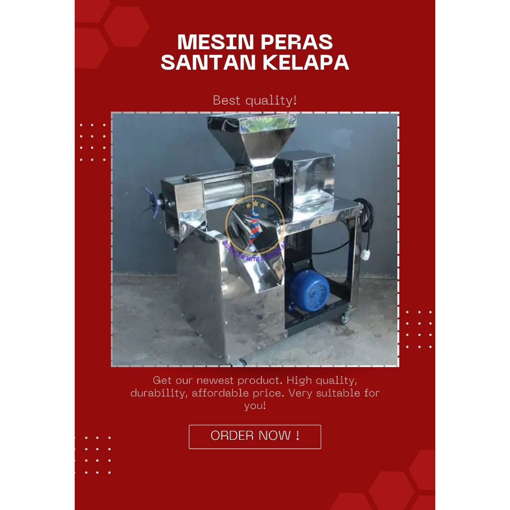 Mesin Peras Santan - Pemeras Santan - Peras Kelapa