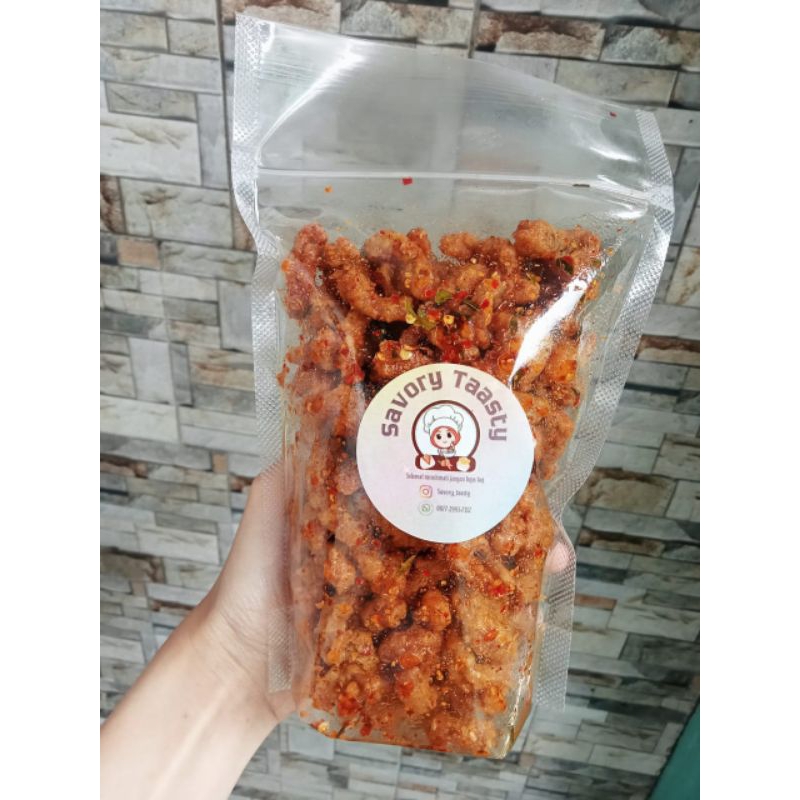 

Savory Usus Crispy Pedas Daun Jeruk Kemasan 250gr