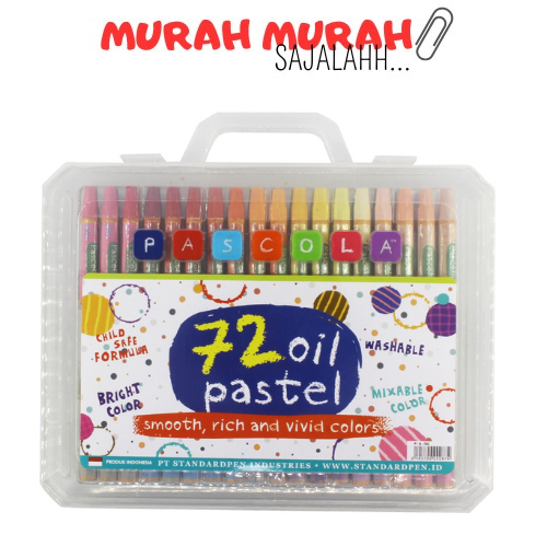

Standard Pascola Oil Pastel 72 / Set ( Crayon / Pewarna / Coloring ) / CRAYON / OIL PASTEL PASCOLA ISI 72 WARNA MURAH