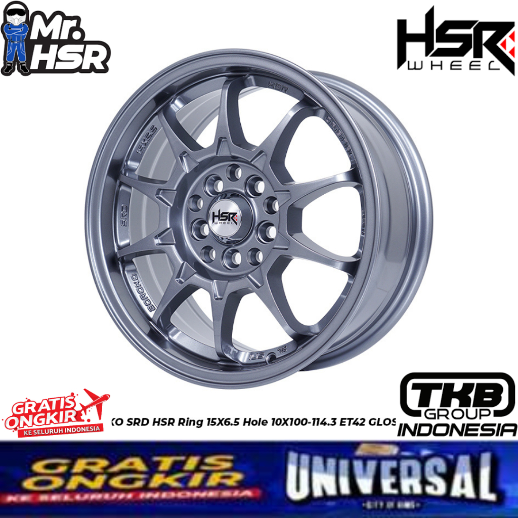 Velg Ori HSR TIPE BOROKO SRD R15 Buat Camry, Harrier, Accord, Civic, CR-V, HR-V, Xpander, Ertiga DLL