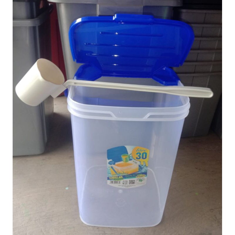 Toples Es Buah Segi 30 liter/Aquarium Es Kelapa Abella Greenleaf dengan gayung/box es buah GL 0167 G