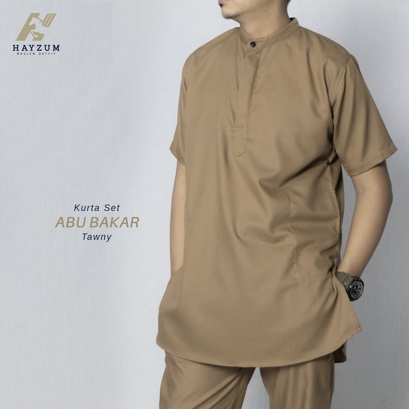 Hayzum - Set Kurta dan Celana Dewasa - Abu Bakar