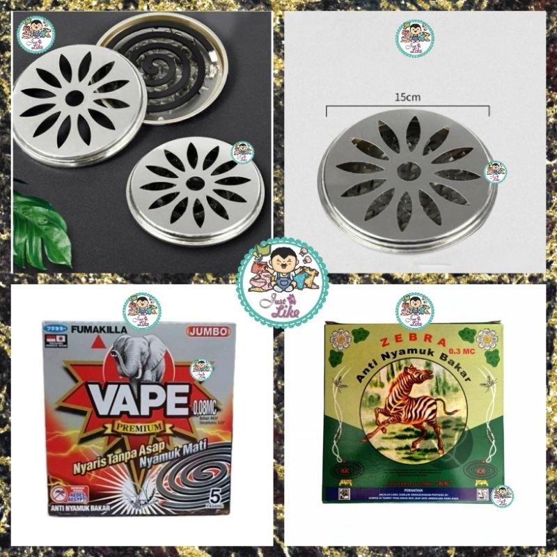 Zebra / Vape Obat Nyamuk Bakar Kecil 1pack isi 5pasang | Tatakan Obat Nyamuk Bakar