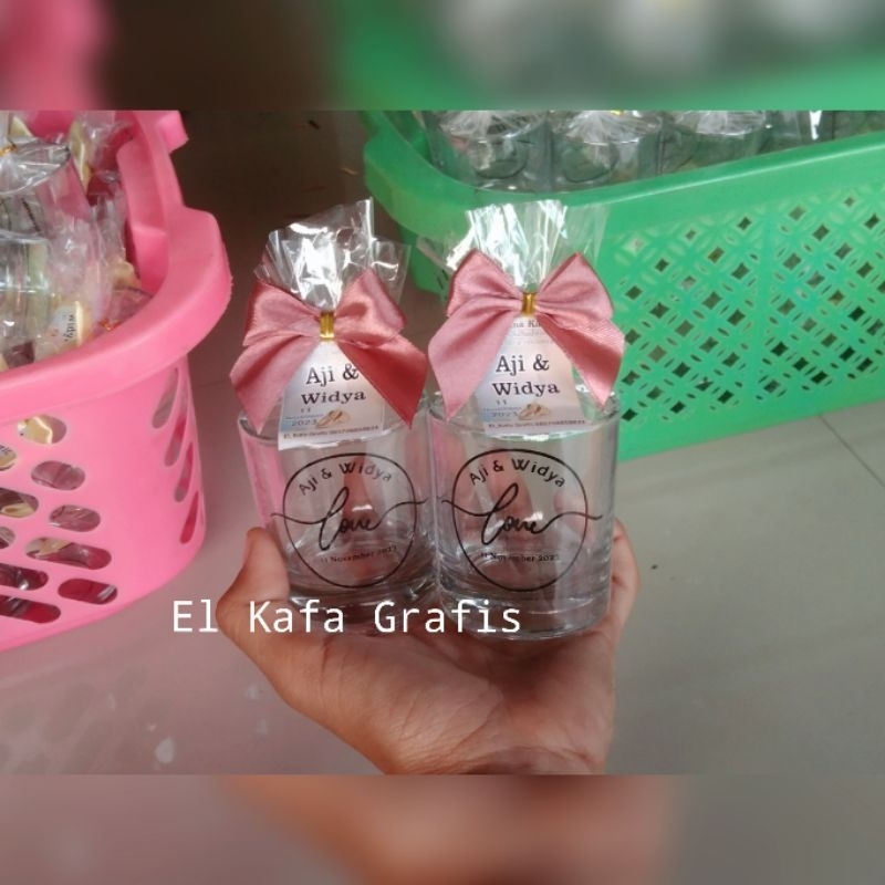 Souvenir gelas Sloki sablon | Souvenir gelas sablon | Souvenir gelas